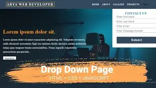 How to make drop down page using HTML CSS And JavaScript || Drop Down Page
