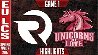 Origen vs Unicorns of Love Game 1 Highlights - EU LCS W9D2 Spring 2017 - OG vs UOL G1