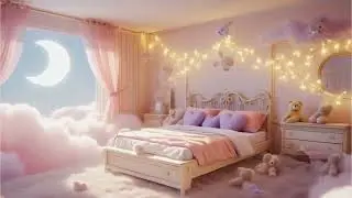 ✨Sleepy Cloud Room for Sweet Dreams🌙| 30 Min Relaxing Lullaby & Night Light Vibes
