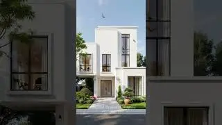 Modern 3-Story White House &ndash; Elegant & Minimalist Design