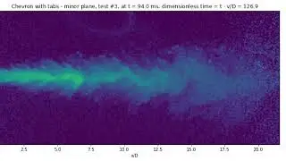 Starting free jet visualized by mie-scattering: Chevron nozzle - minor plane shot 3