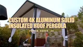 Custom 4K Aluminum Solid Insulated Roof Pergola Over Outdoor Exercise Area | Elite LA Patios