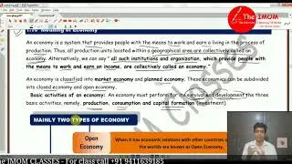 What is Economy (Part - 3) - Short clip of regular class || The IMOM Institute