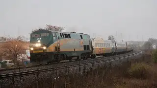 VIA RAIL DETOUR ON CN YORK SUB! VIA 65 past CN York Sub with VIA 915 and 6439