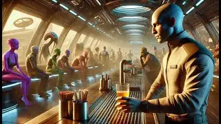 Station Security Rushed to the Bar Fight&mdash;Found the Human Cleaning Glasses While Six Aliens Groaned