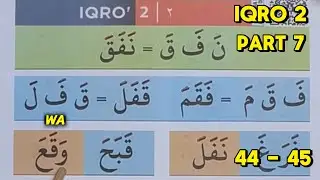IQRO 2 PART 7 (HALAMAN 44 - 45) IQRO WARNA
