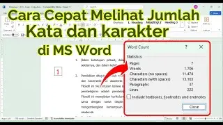 Trik Cepat Melihat Jumlah Kata dan Karakter di Word! Wajib Tahu!