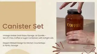 FabFinds - Tea Coffee Sugar Canister Set Food Storage