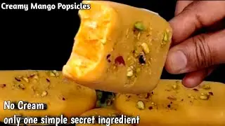 Mango popsicle ice cream recipe / Mango popsicle ice cream / Mango popsicle ice cream with milk