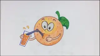 How to Draw an Orange With a Face on It