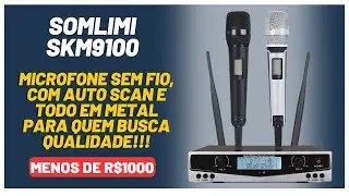 Microfone sem fio EXCELENTE por menos de MIL reais: SOMLIMI SKM9100   Análise mais que completa