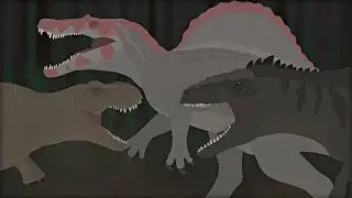 T-Rex VS Giganotosaurus VS Spinosaurus || Jurassic World Battle Animation (1/3)