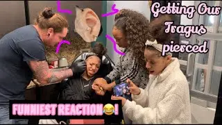 GETTING OUR TRAGUS PIERCED😱! ( FUNNIEST REACTION)