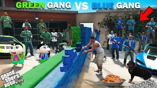 Shinchan Green Gang VS Franklin Blue Gang Divide Their House In GTA 5!