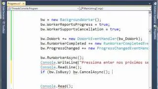 Threads: BakgroundWorker 2