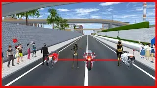 Motorcycle Race Between Villains || SAKURA School Simulator