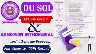 DU SOL Refund Application Form & Refund Policy | Full Guide to 100% Refund-2025