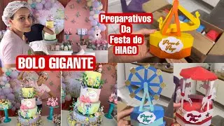 BOLO DE 4 ANDARES😱 JARDIM ENCANTADO E CHEGOU AS CAIXINHAS PERSONALIZADAS DA FESTA DE HIAGO