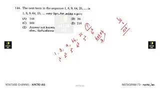 The next term in the sequence 1, 8, 9, 64,25,.... is
