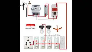 Electric Board 4 Switch 1 Fan Regulator 1 Socket 2 Holder Connection #housewiring