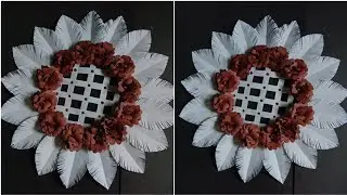 Beautiful paper flower wall hanging ideas//white paper flower wall decor//DIY//paper craft