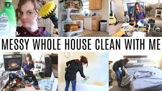 MESSY WHOLE HOUSE CLEAN WITH ME 2019 | EXTREME TIME LAPSE SPEED CLEANING MOTIVATION