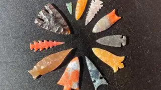Knapping an arrowhead under a microscope