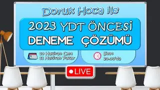 2023 YDT DENEME ÇÖZÜMÜ - CANLI YAYIN #2023ydt #yksdil #dilcitayfa