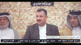 ابداع الشاعر مرتضى عادل  - الجلسة 45 قضاء الرفاعي مضيف الشيخ ابو علاء العايدي 