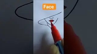 Beautiful Girl Face Drawing | Woman Face Drawing With Red Leap #shorts #ytshorts #Sketch @PMLart