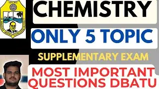 Engineering Chemistry DBATU Most Important Questions 2025 | DBATU Chemistry Supplymentary Exam