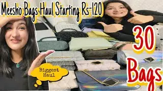 MEESHO BAGS HAUL STARTING RS 120💗||Try on Haul || Biggest & Cheapest Haul #haul #meesho #meeshoapp