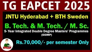 JNTU Hyderabad & Blekinge Institute of Technology (BTH), Sweden B. Tech. & M. Tech. / M. Sc 5- Years