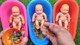 Full of 3 Rainbow BathTubs Candy with M&M's & Magic Slime Cutting Video