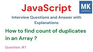 Find the count of duplicates in an array [🔥😊🔥] ? | JavaScript Interview Questions - #7 | #javascript