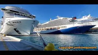 Mega Cruise Ships in Nassau Bahamas (Dec 2023)