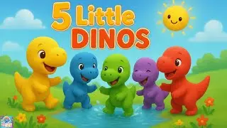 Educational Videos for Toddlers: Five Little Dinos Count & Dance! 🦕 | Fun Numbers Song for Ages 3-6