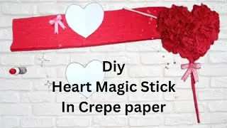 Heart magic stick 🪄 in crepe paper