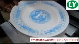 plastic tray logo printing machine melamine plate printing machine