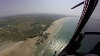 Hughes 300C cruising around cornwall iduring an inversion