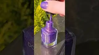 Фиолетовый светоотражающий лак для ногтей с блестками #ногти #маникюр #лакдляногтей #дизайнногтей #dondeeva #блестки