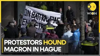Protesters SHOUT DOWN Macron on visit to the Netherlands | Latest English News | WION