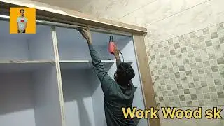 How to make 2  doors soft close sliding wardrobe channel कैसे लगाते हैं install three door sliding ?