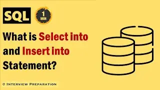 What is Select Into and Insert Into Statement in SQL #interview