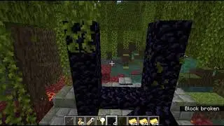 Minecraft voyages: swamp nether portal & zombie piglin riding strider