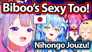 Biboo Tried Her Best To Speak Japanese and Got Nihongo Jouzu'd by HoloJP 【Hololive】