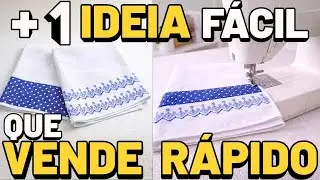 Barrado em TECIDO com RETALHOS para Pano de Prato FÁCIL de Fazer e Vende Rápido