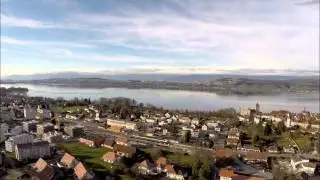 Luftaufnahme Stadt Murten am Murtensee