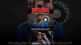 BUMRAH'S INJURY UPDATE ☠️..#shorts #ytshorts #viratkohli #cricket