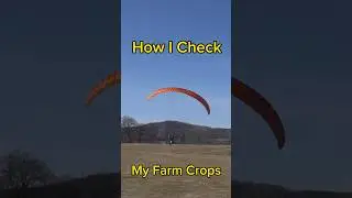 How I Check My Crops from the Air. #paramotor #farming #newfarmer